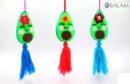 Mexican Cactus Pom Pom tassel, Avocado ornament, Cactus Ornament, Mexican Felt Pom Pom, Tassel.