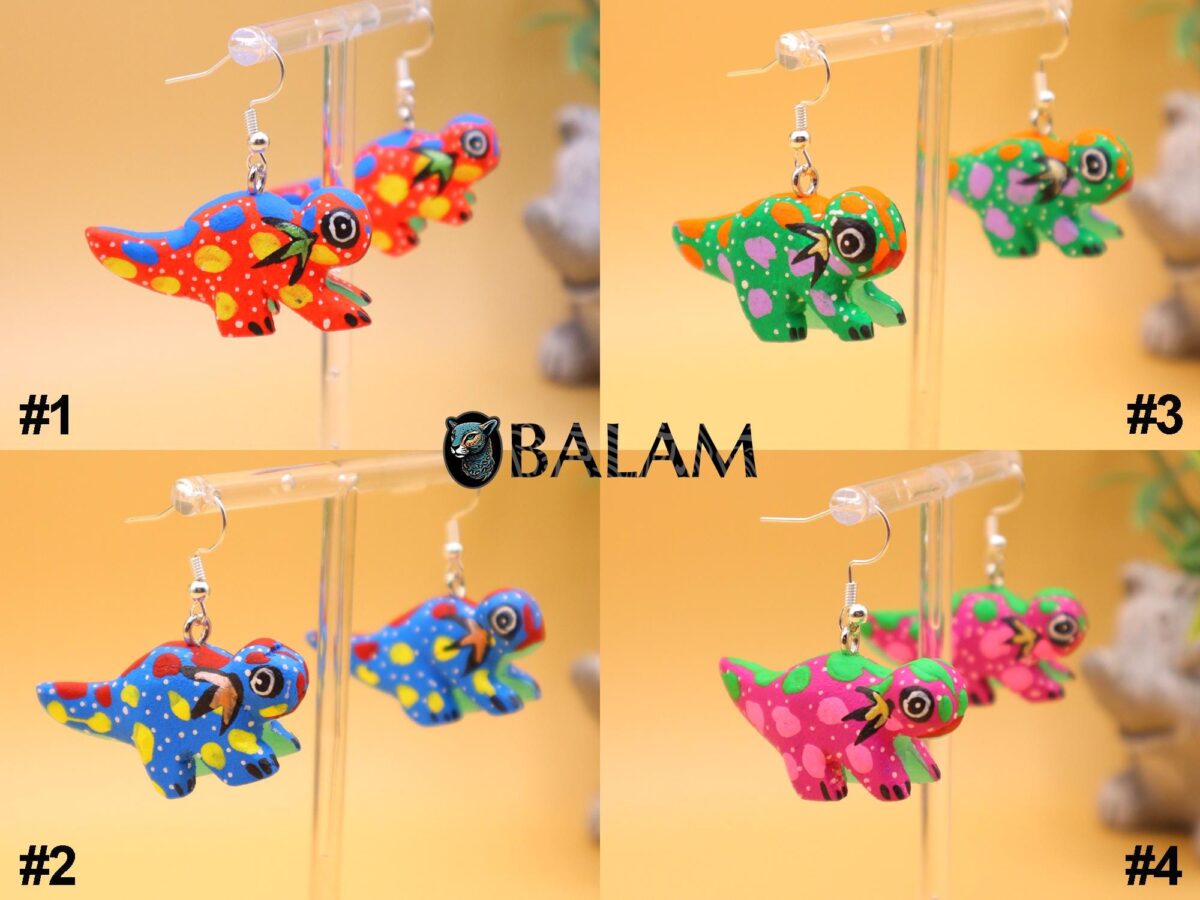 PREMIUM Alebrije Earrings, mini alebrije, armadillo, Axolotl, Bunny, turtle, Cat. Silver-plated hook. Read description - Image 5