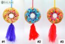 Mexican Concha Pom Pom tassel, Donuts ornament, Donas Ornament, Mexican Felt Pom Pom, Conchas y donas.