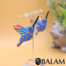 PREMIUM Alebrije Earrings, mini alebrije, armadillo, Hummingbird, Bunny, Coyote, Cat. Silver-plated hook. Read description