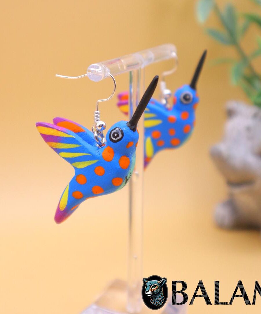 PREMIUM Alebrije Earrings, mini alebrije, armadillo, Hummingbird, Bunny, Coyote, Cat. Silver-plated hook. Read description