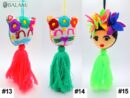 Mexican Cat Pom Pom tassel, Unicorn ornament, Cat Ornament, Unicorn tassel, Mexican Felt Pom Pom, Tassel.