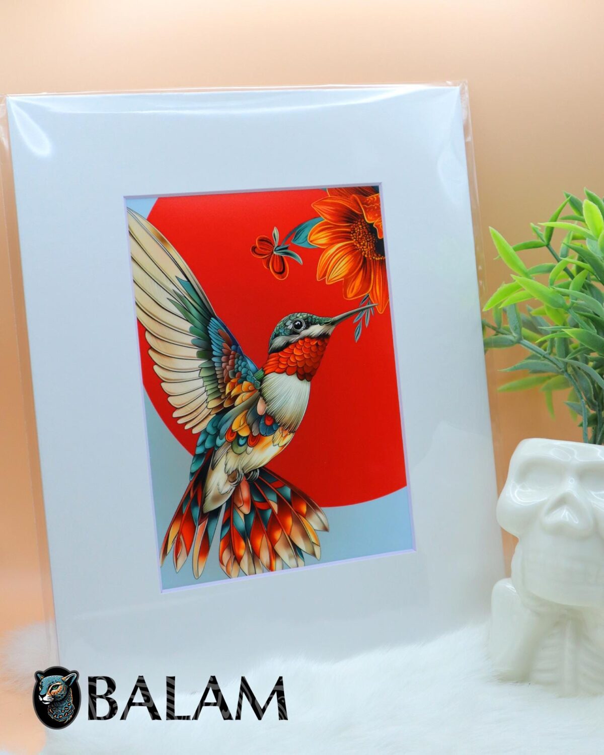 Art Prints, Jaguar, Xoloitzcuintle Print, Axolotl Print, Hummingbird Print. 5X7 or 8X10 Inches with frame. by Antonio Virelas - Image 2