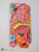 Mayan duality Mask, Cedar wooden duality mask, Duality mask, Eclipse mask, Sun and moon, Mayan duality mask. 15 inches
