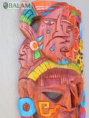 Mayan duality Mask, Cedar wooden duality mask, Duality mask, Eclipse mask, Sun and moon, Mayan duality mask. 15 inches