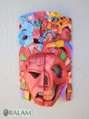 Mayan duality Mask, Cedar wooden duality mask, Duality mask, Kukulcan mask, jaguar warrior, Mayan duality mask. 15 inches