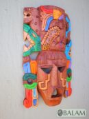 Mayan King Pakal Mask, Cedar wooden Mayan mask, Mayan King mask, Kukulcan snake mask, Jaguar, snake Mayan. 15 inches