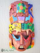 Mayan duality of jaguar and snake Mask, Cedar wooden Mayan mask, Mayan Sea turtle mask, Kukulcan snake mask, Jaguar, snake Mayan. 15 inches