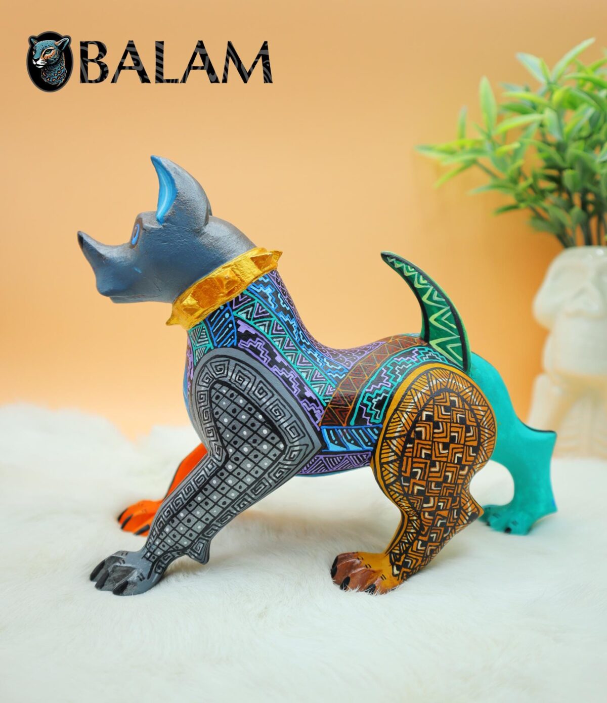 Dog alebrije, Alebrije from Oaxaca, alebrije, Copal wood sculpture, Wood Art, Alebrije art Doggy alebrije - Image 2