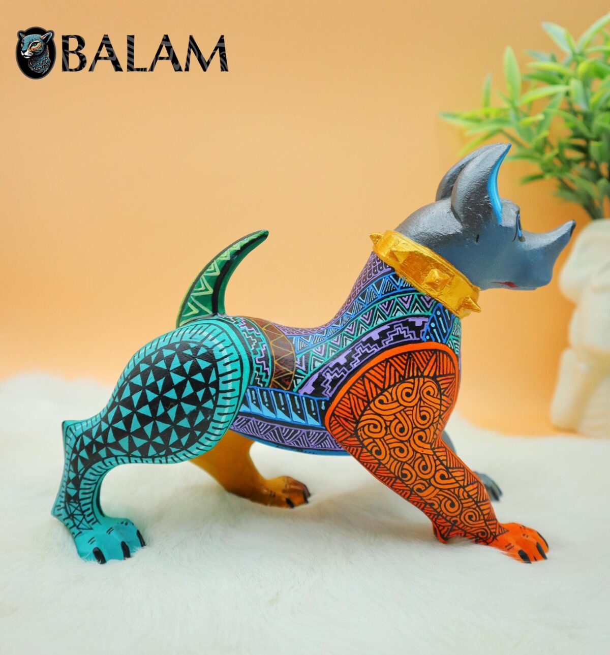 Dog alebrije, Alebrije from Oaxaca, alebrije, Copal wood sculpture, Wood Art, Alebrije art Doggy alebrije - Image 3