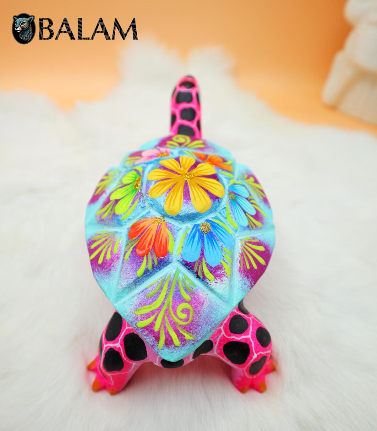 Turtle, tortoise alebrije, Tortuga alebrije, Tortoise Alebrije from Oaxaca, animal alebrije, Copal wood sculpture, Wood Art, Alebrije art - Image 6