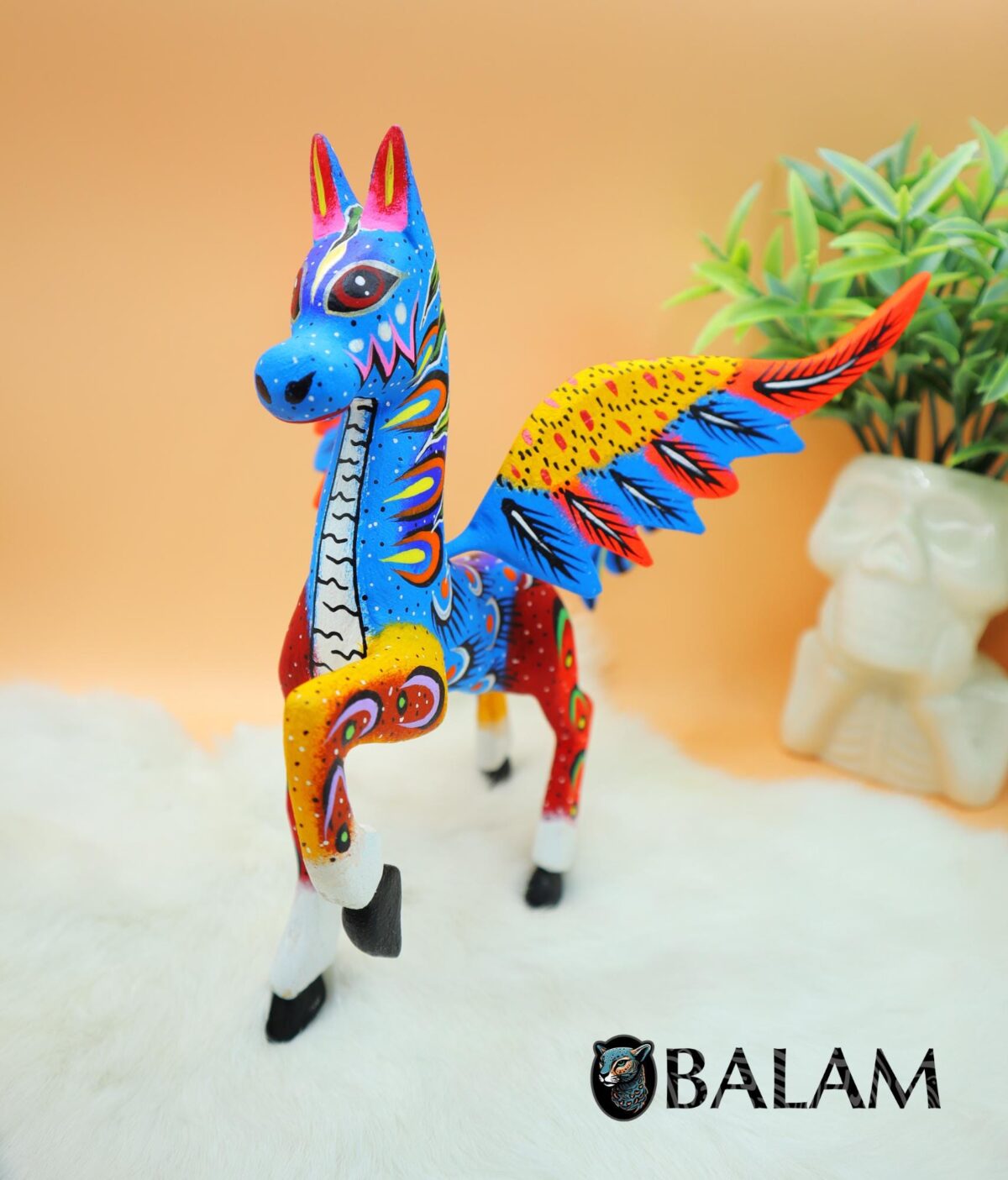 Amazing Pegasus, Pegasus alebrije, pegaso, caballo, Horse alebrije, Alebrije from Oaxaca, alebrije, Wooden alebrije, Pegasus art. - Image 2