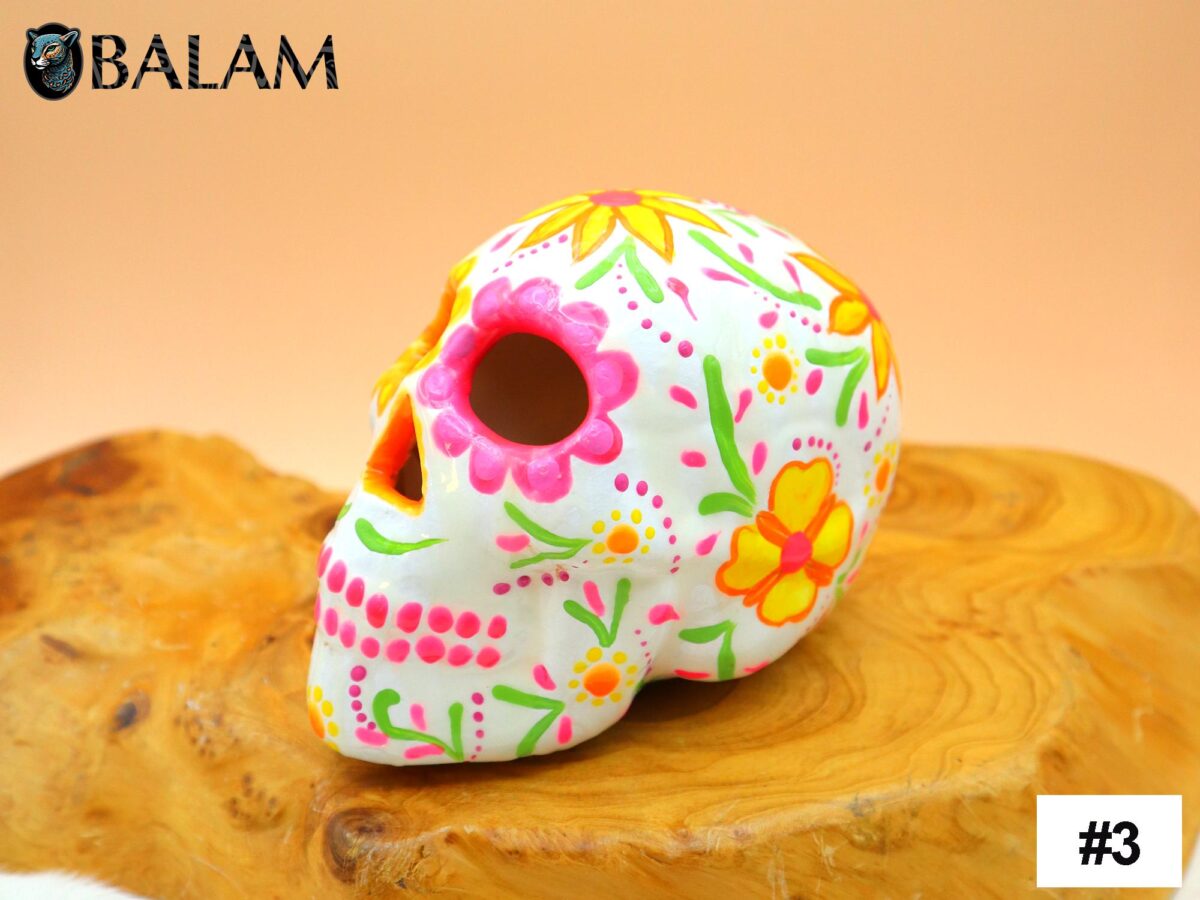 Sugar skull decor, Sugar Skull hand painted, ceramic Sugar skull, Dia de Muertos, Art skull. - Image 7
