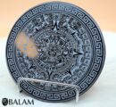 Sun stone Aztec Calendar, Aztec Black Obsidian Mirror, Mexica symbols, Aztec Calendar, 4.75 inches-Read Description