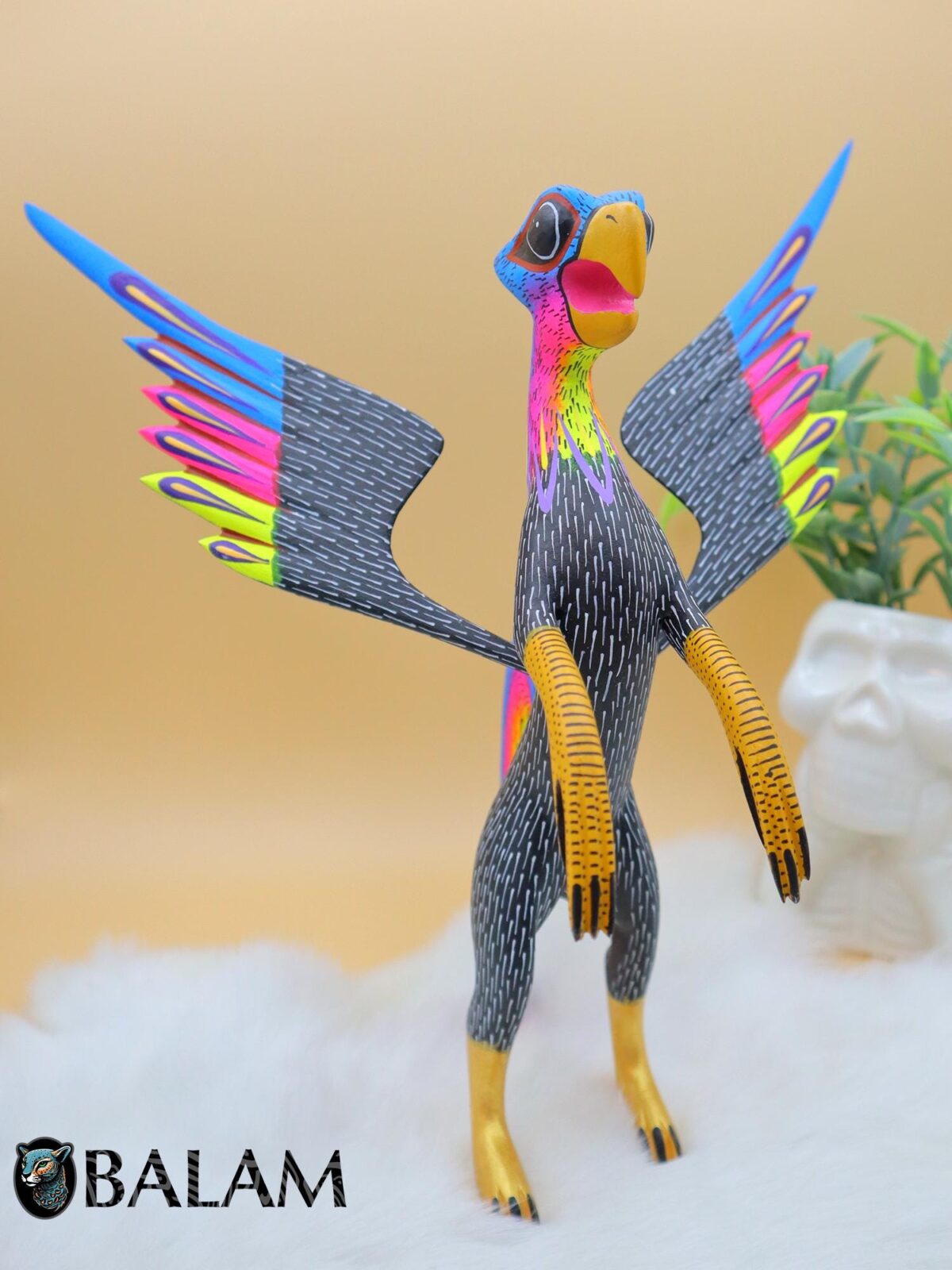 Grifo alebrije, Aguila alebrije, Alebrije from Oaxaca, alebrije, Copal wood sculpture, Wood Art, Alebrije art, Griffin, Phoenix, eagle. - Image 5
