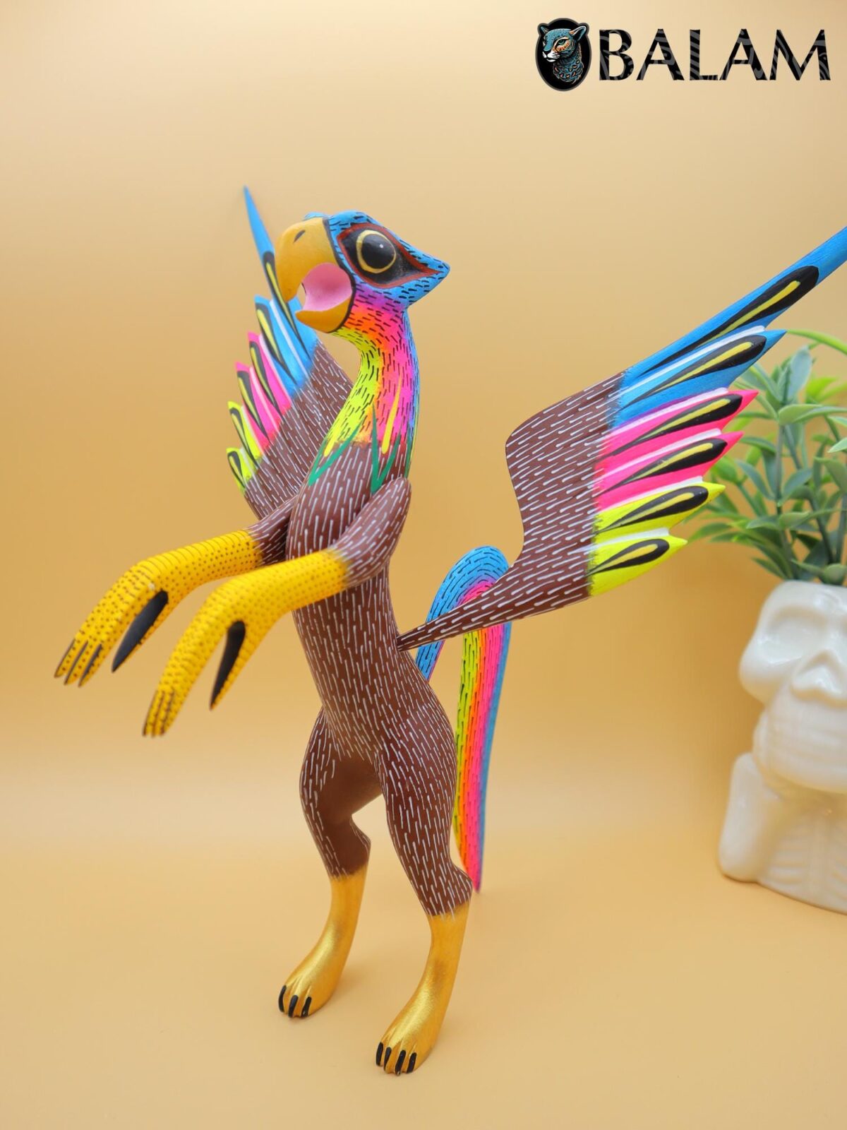 Grifo alebrije, Aguila alebrije, Alebrije from Oaxaca, alebrije, Copal wood sculpture, Wood Art, Alebrije art, Griffin, Phoenix, eagle. - Image 4