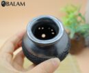 Small Barro Negro Vase. Small flower vase, cutout vase. Rustic handmade small vase. San Bartolo, Oaxaca.