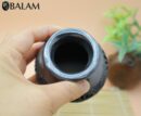 Small Barro Negro Vase. Small flower vase, cutout vase. Rustic handmade small vase. San Bartolo, Oaxaca.