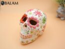 Sugar skull decor, Sugar Skull hand painted, ceramic Sugar skull, Dia de Muertos, Art skull.
