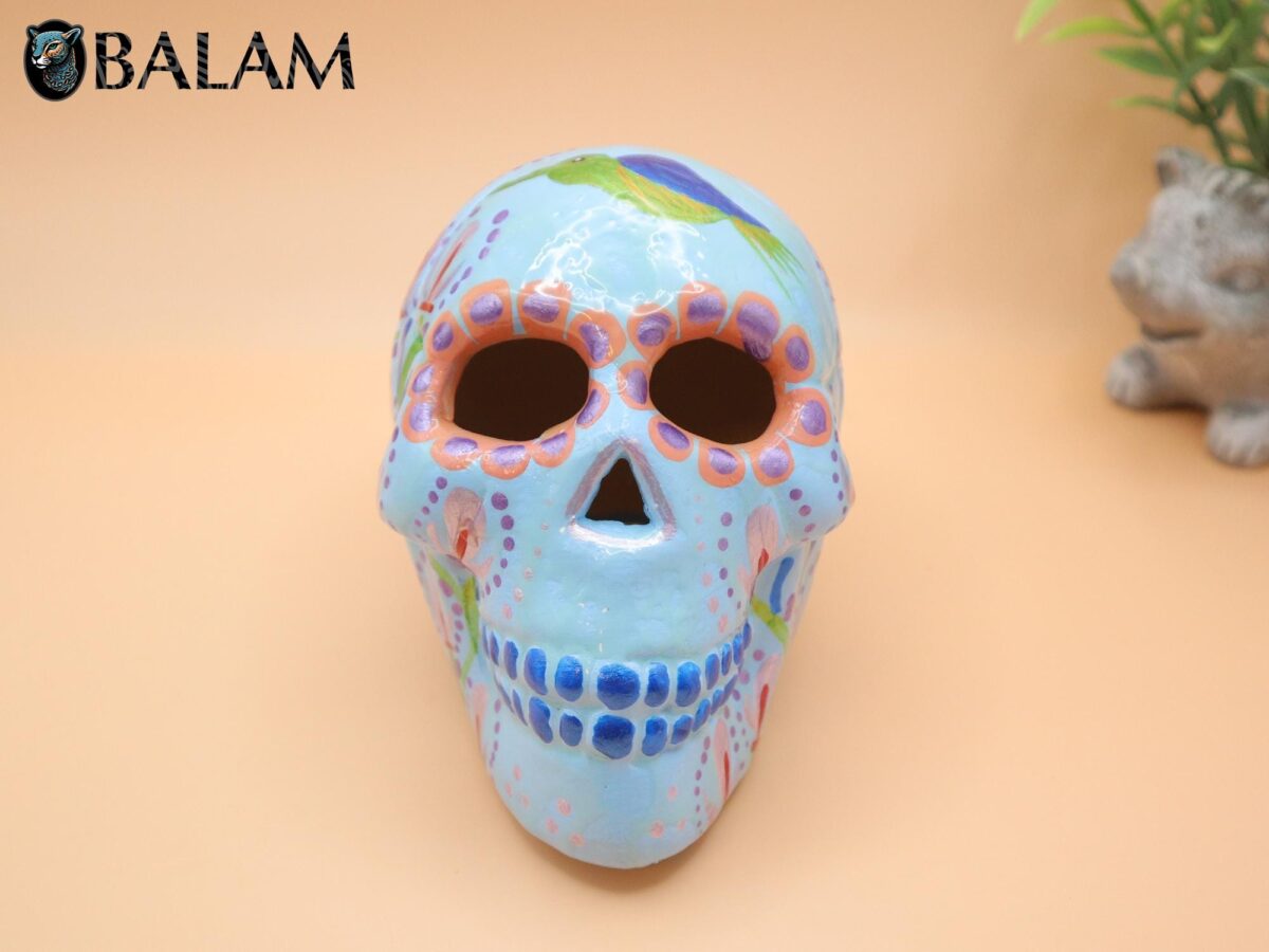 Sugar skull decor, Sugar Skull hand painted, ceramic Sugar skull, Dia de Muertos, Art skull. - Image 8
