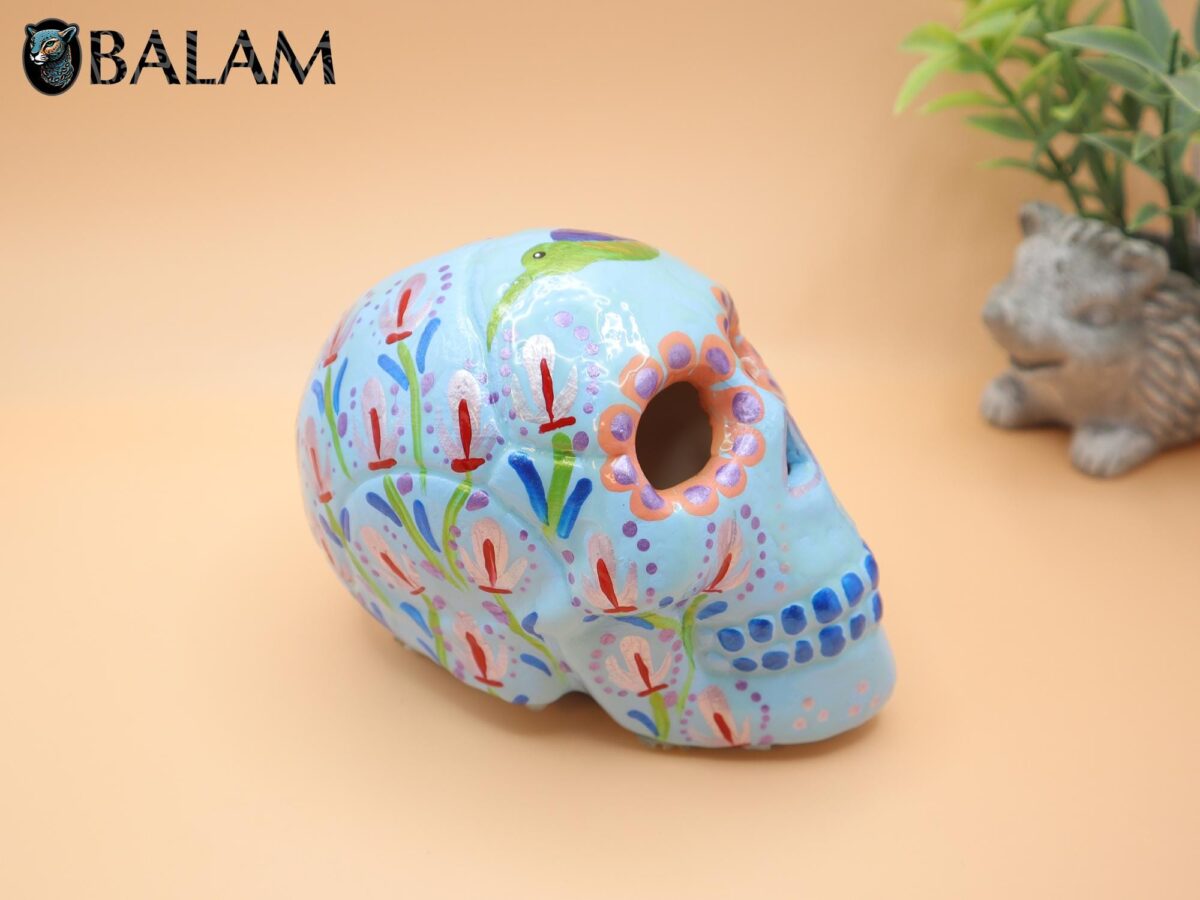 Sugar skull decor, Sugar Skull hand painted, ceramic Sugar skull, Dia de Muertos, Art skull. - Image 7