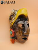 Mayan Aztec Warrior Mask, Wall art, Duality mask, jaguar mask, Warrior mask, Mayan art craft, Art collection, Wall decor.