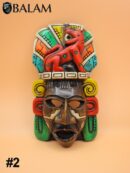 Mayan Aztec Warrior Mask, Wall art, Duality mask, jaguar mask, Warrior mask, Mayan art craft, Art collection, Wall decor.