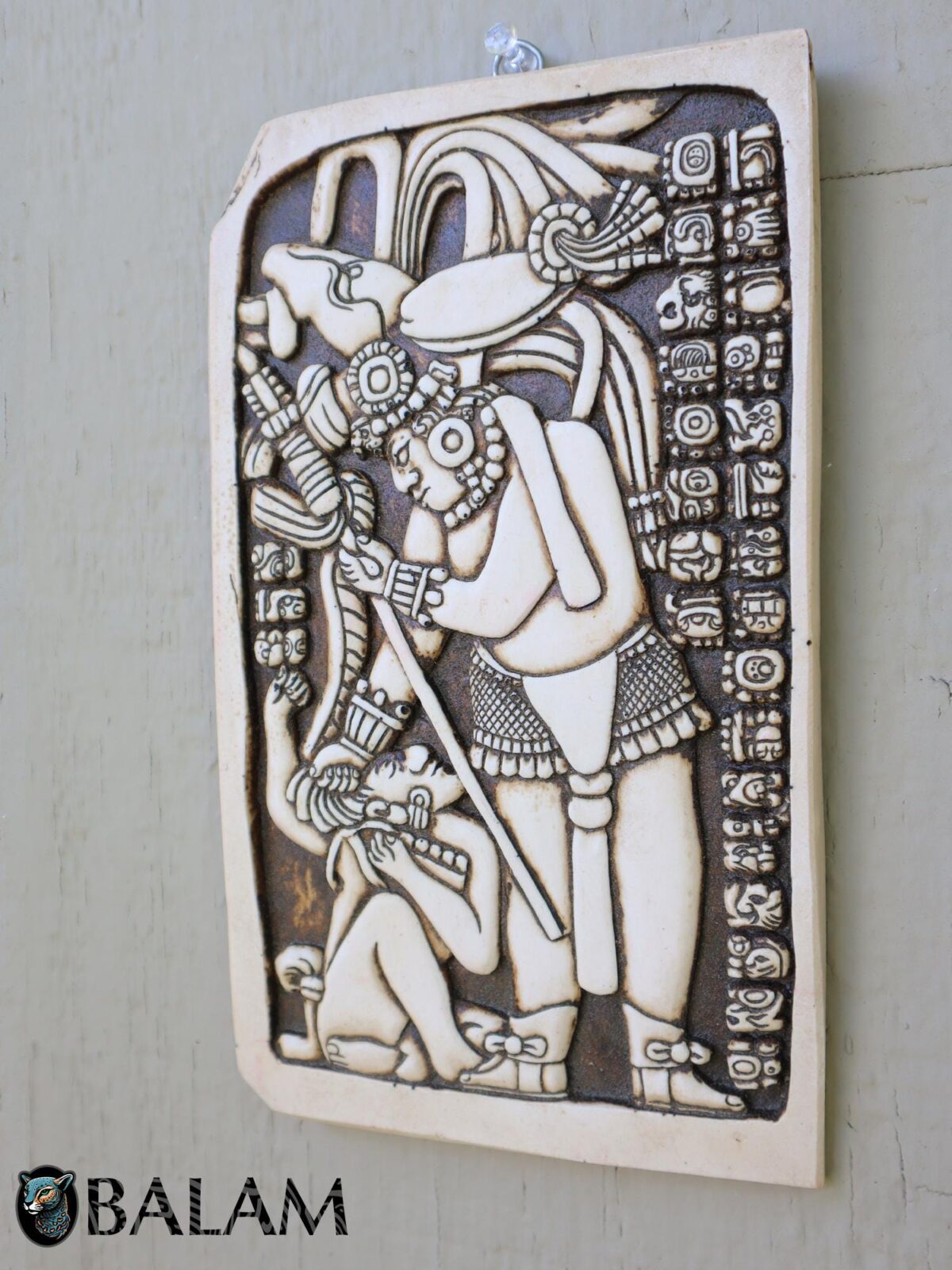 Resin Mayan Calendar Wall Art, Calendario Maya, Ceremonies Mayan, Priest Mayan wall art. - Image 4
