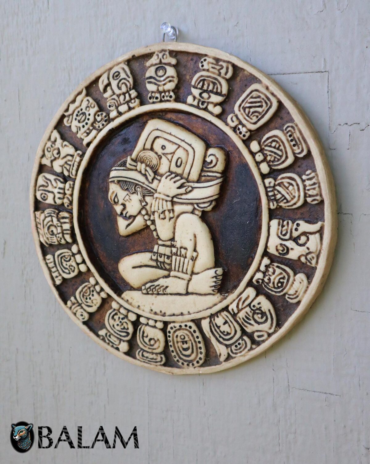 Resin Mayan Calendar Wall Art, Calendario Maya, Ceremonies Mayan, Priest Mayan wall art. - Image 2