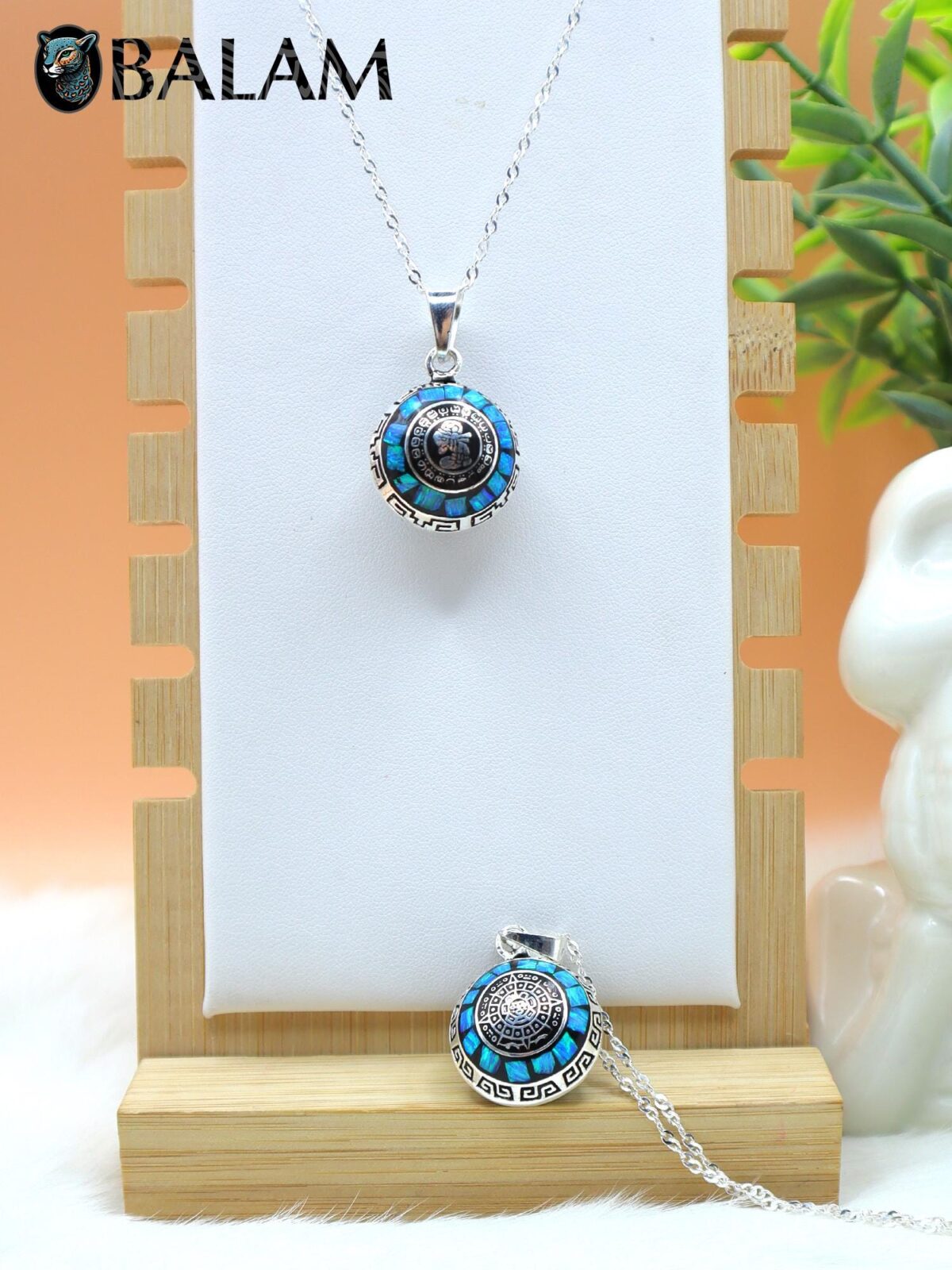 Angel Caller, Harmony ball, Chime bell pendant, 21 mm pendant (Medium), 925 silver. Mayan Aztec Calendar. Read Description - Image 2