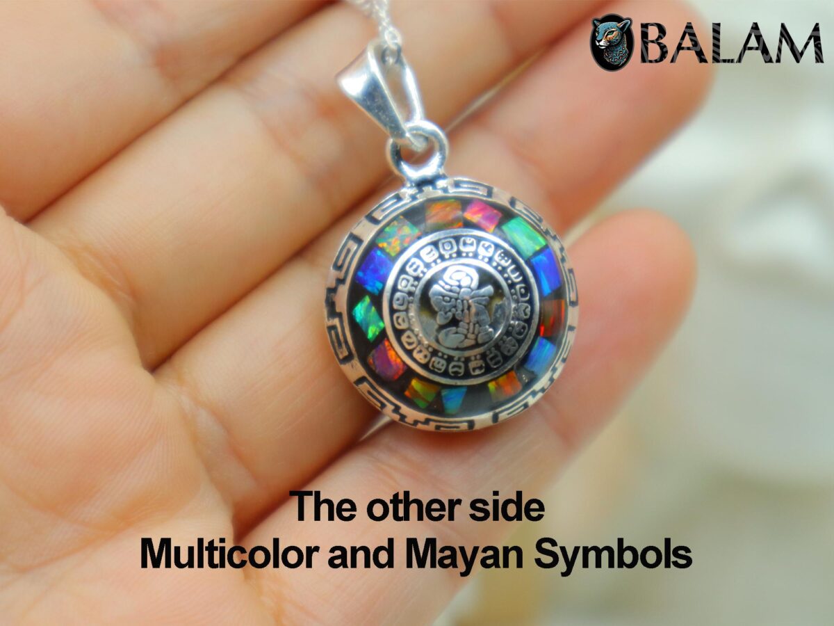 Angel Caller, Harmony ball, Chime bell pendant, 21 mm pendant (Medium), 925 silver. Mayan Aztec Calendar. Multicolor. Read Description - Image 8
