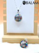 Angel Caller, Harmony ball, Chime bell pendant, 21 mm pendant (Medium), 925 silver. Mayan Aztec Calendar. Multicolor. Read Description
