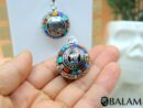 Angel Caller, Harmony ball, Chime bell pendant, 25 mm pendant (Big), 925 silver. Mayan Aztec Calendar. Multicolor. Read Description
