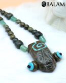 Mayan Ceremonial, Ceremonial Necklace, Pakal King, Mayan Jade bead Necklace, Jade, green aventurine, turquoise necklace. Read Description