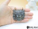 Jaguar warrior, Jade pendant, Carved artwork, Guerrero jaguar. Serpentine mask. Read Description