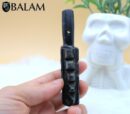 Macuahuitl pendant, Aztec weapon, green jade pendant, Ceremonial Necklace, Jade Necklace. Aztec god. Read Description