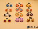 Stud Earrings, Mexican bead stud earrings, Mexican stud, Bead stud.