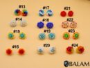 Stud Earrings, Mexican bead stud earrings, Mexican stud, Bead stud.