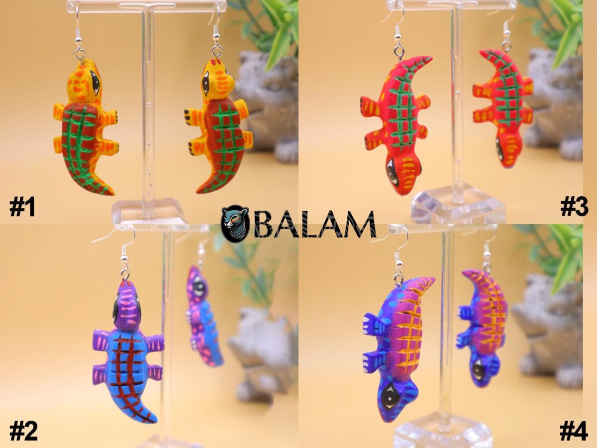 PREMIUM Alebrije Earrings, mini alebrije, armadillo, Axolotl, Bunny, turtle, Cat. Silver-plated hook. Read description - Image 3