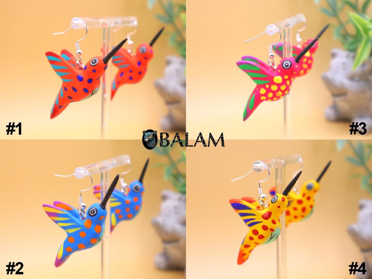 PREMIUM Alebrije Earrings, mini alebrije, armadillo, Hummingbird, Bunny, Coyote, Cat. Silver-plated hook. Read description - Image 4