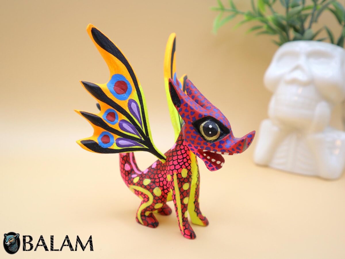 Dragon Alebrije, Alebrije from Oaxaca, alebrije, Copal wood sculpture, Wood Art, Alebrije art, magical creature.