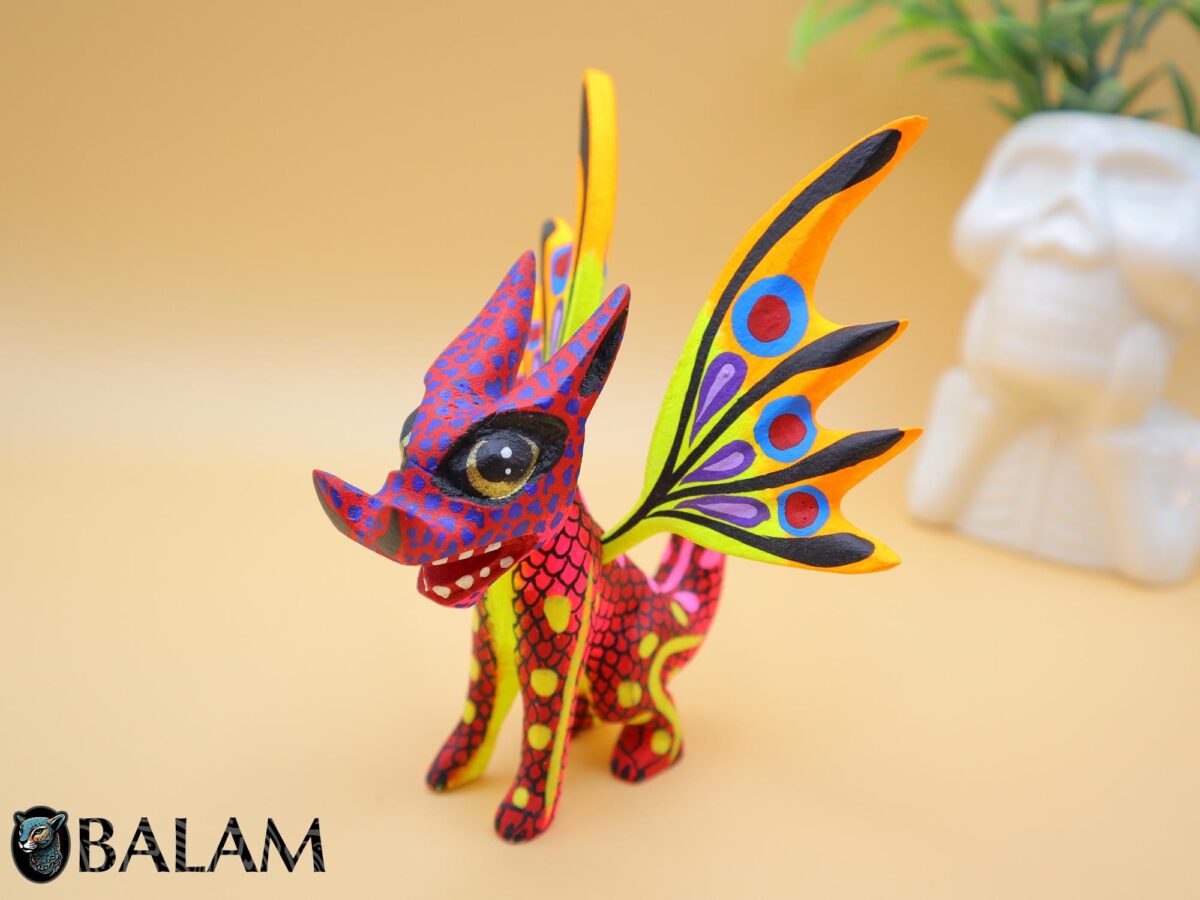 Dragon Alebrije, Alebrije from Oaxaca, alebrije, Copal wood sculpture, Wood Art, Alebrije art, magical creature. - Image 3