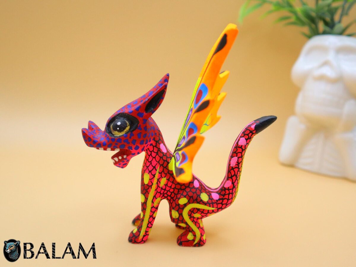 Dragon Alebrije, Alebrije from Oaxaca, alebrije, Copal wood sculpture, Wood Art, Alebrije art, magical creature. - Image 4