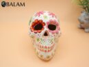 Sugar skull decor, Sugar Skull hand painted, ceramic Sugar skull, Dia de Muertos, Art skull.