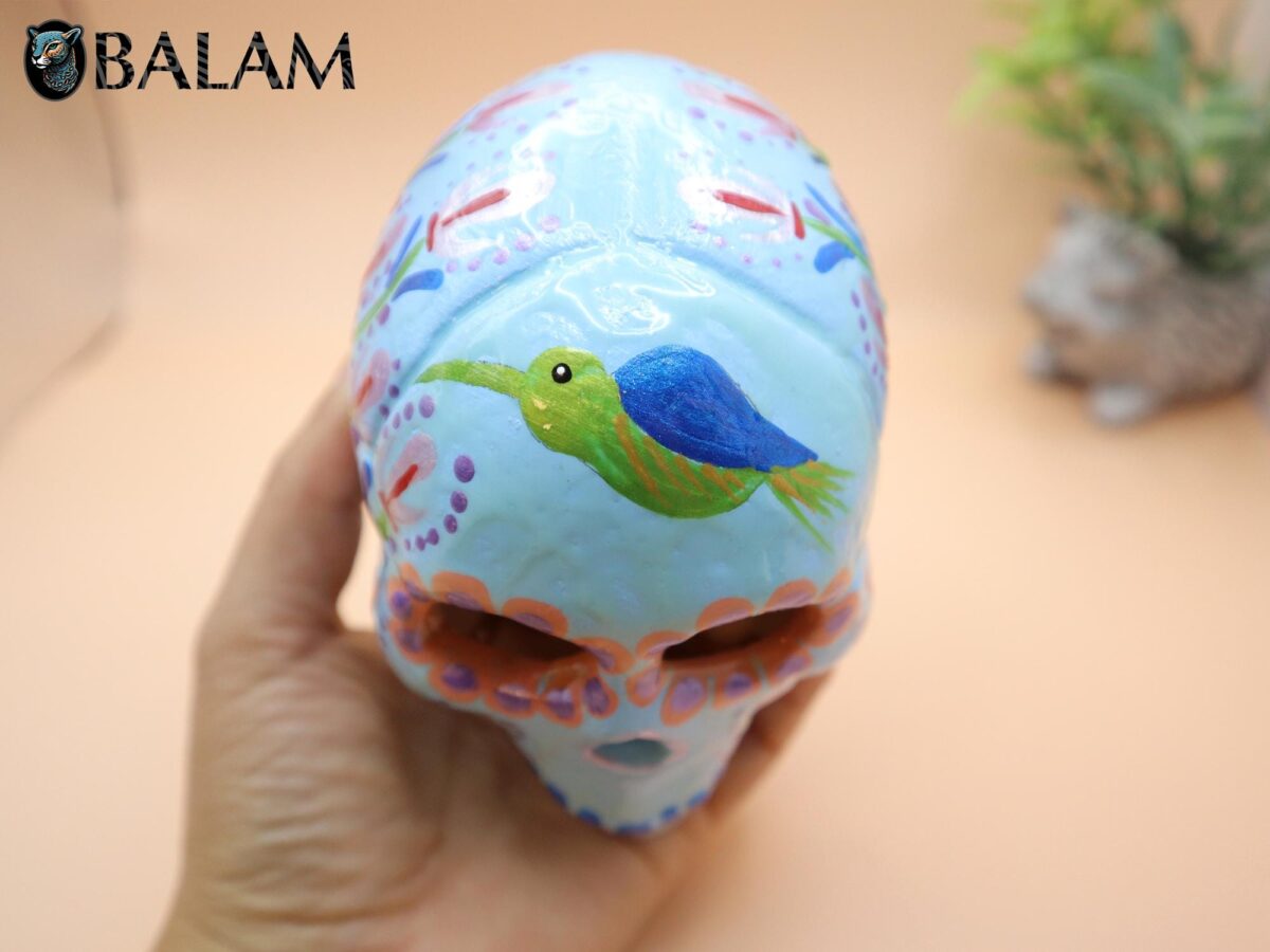 Sugar skull decor, Sugar Skull hand painted, ceramic Sugar skull, Dia de Muertos, Art skull. - Image 10