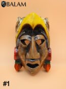 Mayan Aztec Warrior Mask, Wall art, Duality mask, jaguar mask, Warrior mask, Mayan art craft, Art collection, Wall decor.