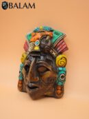 Mayan Aztec Warrior Mask, Wall art, Duality mask, jaguar mask, Warrior mask, Mayan art craft, Art collection, Wall decor.