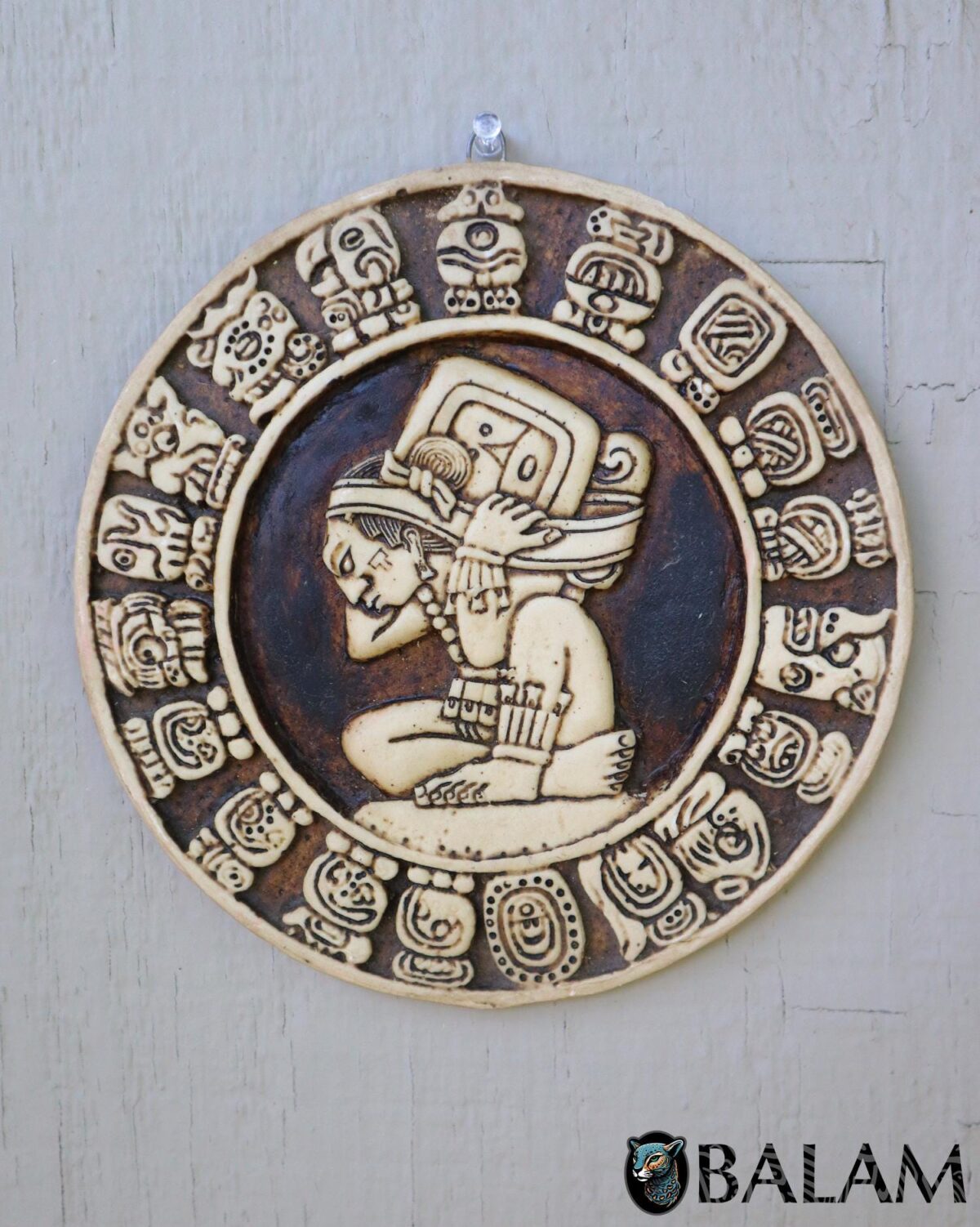 Resin Mayan Calendar Wall Art, Calendario Maya, Ceremonies Mayan, Priest Mayan wall art.