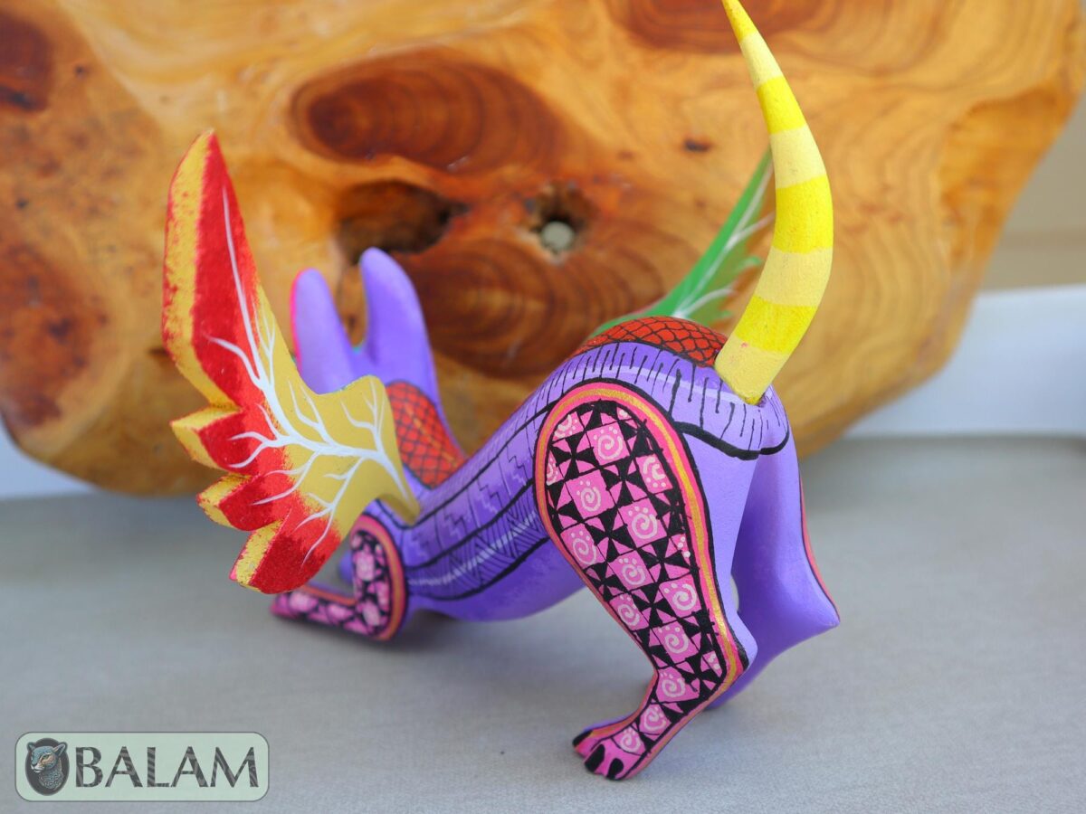 Playful Doggy, Playful Dante, Xoloitzcuintle Alebrije, Wood copal sculpture, Dog Alebrije, Dog with wings, Cute puppy, Alebrije Oaxaca art - Image 7
